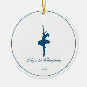 Elegant My First Christmas Personalized ornament セラミックオーナメント (正面)