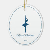 Elegant My First Christmas Personalized ornament セラミックオーナメント (左)