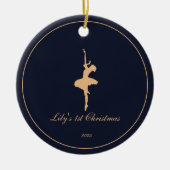 Elegant My First Christmas Personalized ornament セラミックオーナメント (正面)