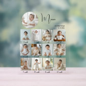 Elegant My First Year Collage Custom Photo アクリルサイン (ニュートラル)