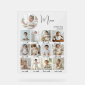 Elegant My First Year Collage Custom Photo アクリルサイン (正面)