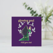 Elegant Mystical Women And Doves Gold Glitter サンキューカード (スタンド正面)