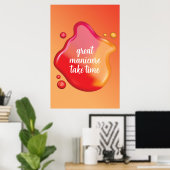 Elegant Nail Art - Take Time Manicure ポスター (ホームオフィス)