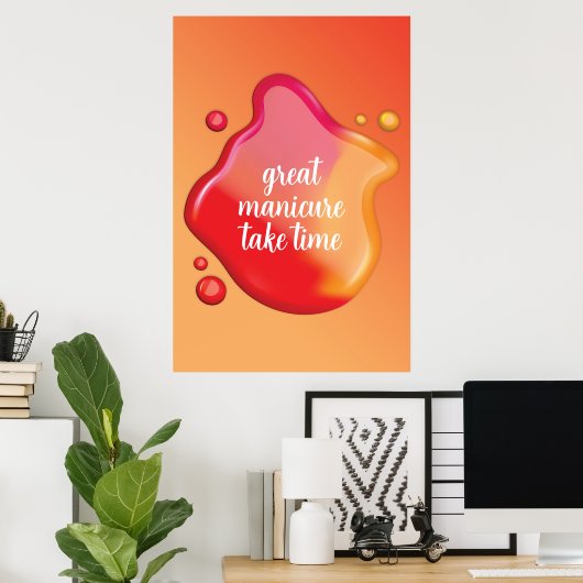 Elegant Nail Art - Take Time Manicure ポスター (ホームオフィス)