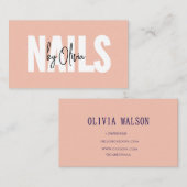 Elegant Nail Salon Business Card Template | Minima 名刺 (正面/裏面)