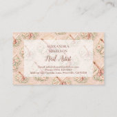 Elegant Nail Salon Floral Business 名刺 (裏面)