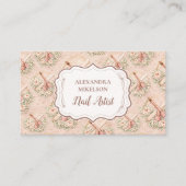 Elegant Nail Salon Floral Business 名刺 (正面)