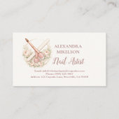 Elegant Nail Salon Floral Business 名刺 (裏面)