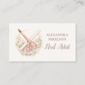 Elegant Nail Salon Floral Business 名刺 (正面)