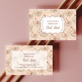 Elegant Nail Salon Floral Business 名刺