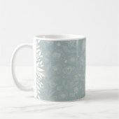Elegant Name Floral Mug in Sage Green コーヒーマグカップ (左)