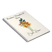 Elegant Name || Modern Paper Quilled Flowers ノートブック (右側)