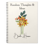 Elegant Name || Modern Paper Quilled Flowers ノートブック (正面)