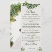 Elegant Natural Greenery Foliage Wedding Menu メニュー (正面/裏面)