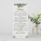 Elegant Natural Greenery Foliage Wedding Menu メニュー (スタンド正面)