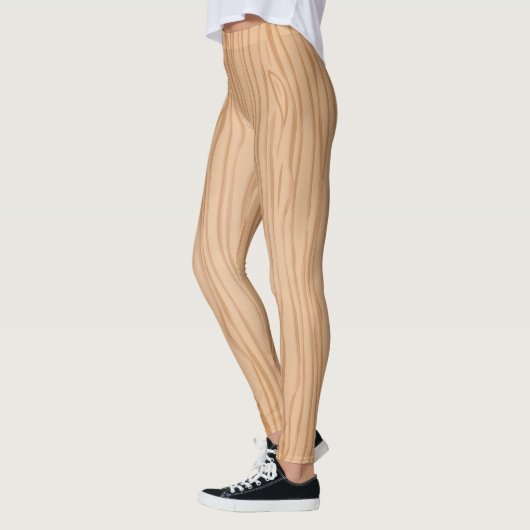 Elegant Natural Wood Texture Leggings for Everyday レギンス (左)