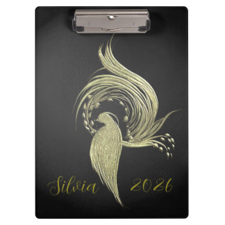 Elegant Nature Art on Black clipboard  クリップボード