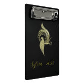 Elegant Nature Art on Black mini clipboard ミニクリップボード (アングル)