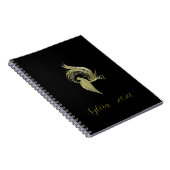 Elegant Nature Art on Black notebook ノートブック (右側)