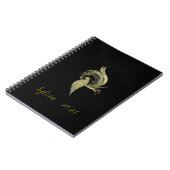 Elegant Nature Art on Black notebook ノートブック (左側)