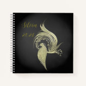Elegant Nature Art on Black notebooks  ノートブック (正面)