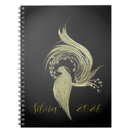 Elegant Nature Art on Black notebooks  ノートブック