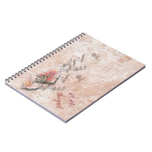 Elegant Nature Embossed photo notebook  ノートブック (左側)