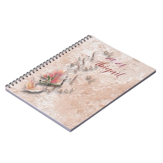 Elegant Nature Embossed spiral notebook ノートブック (左側)