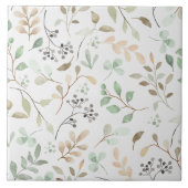 Elegant Nature Floral Decorative Tile Accent タイル (正面)