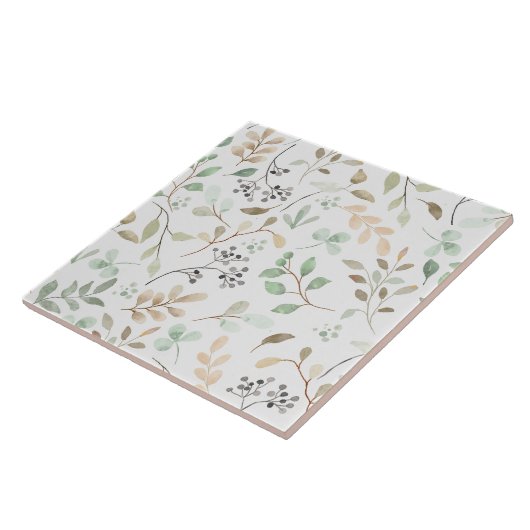 Elegant Nature Floral Decorative Tile Accent タイル (側面)