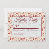 Elegant Nature Tulip Flower Wedding Rsvp Card (正面)