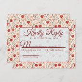 Elegant Nature Tulip Flower Wedding Rsvp Card (正面/裏面)