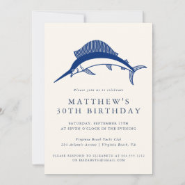 Elegant Nautical Anchor Adult Party Invitation 招待状