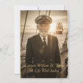 Elegant Nautical Anchor Memorial  Template 招待状 (正面)
