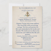 Elegant Nautical Anchor Memorial  Template 招待状 (裏面)