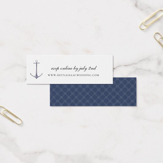 Elegant Nautical Anchor Wedding Website RSVP (オフィス)