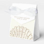 Elegant Nautical Clamshell Baby Shower フェイバーボックス (正面サイド)