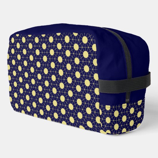Elegant Navy and Gold Geometric Tile Pattern ドップキット (左コーナー)