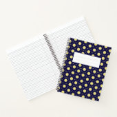 Elegant Navy and Gold Geometric Tile Pattern ノートブック (内部)