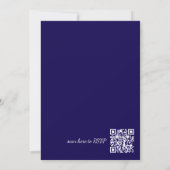 Elegant Navy Blue Bachelor Party  QR Code 招待状 (裏面)