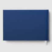 Elegant Navy Blue Calligraphy ゲストブック (裏面)