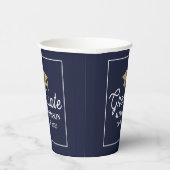 Elegant Navy Blue Class Of 2026 Graduation 紙コップ (右)
