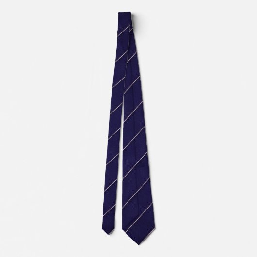 Elegant Navy Blue Diagonal Striped  ネクタイ (裏面)