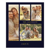 Elegant Navy Blue & Fake Classic 4 Muli Photos フォトプリント (正面)