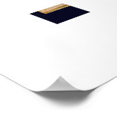 Elegant Navy Blue & Fake Classic 4 Muli Photos ポスター (角)