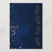 Elegant Navy Blue Floral Ceremony Program Template プログラム (裏面)