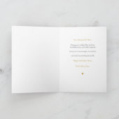 Elegant Navy Blue & Gold Birthday Card for Mom カード (内部)