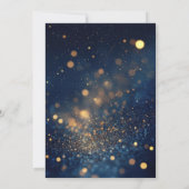 Elegant Navy Blue & Gold Birthday Party Invitation 招待状 (裏面)