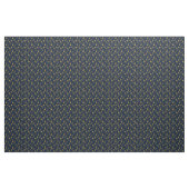 Elegant Navy Blue Gold Floral Seamless Pattern ファブリック (ファットクウォーター)