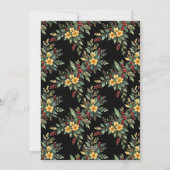 Elegant Navy Blue & Gold Simple 4 Multi Photos シーズンカード (裏面)